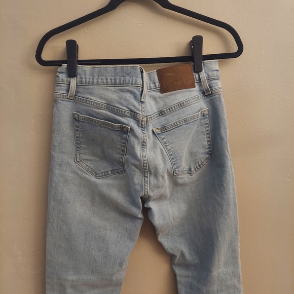 J CREW FACTORY Mercantile Slim-Fit Flex Destroyed Light Wash Jeans - Picture 9 of 13